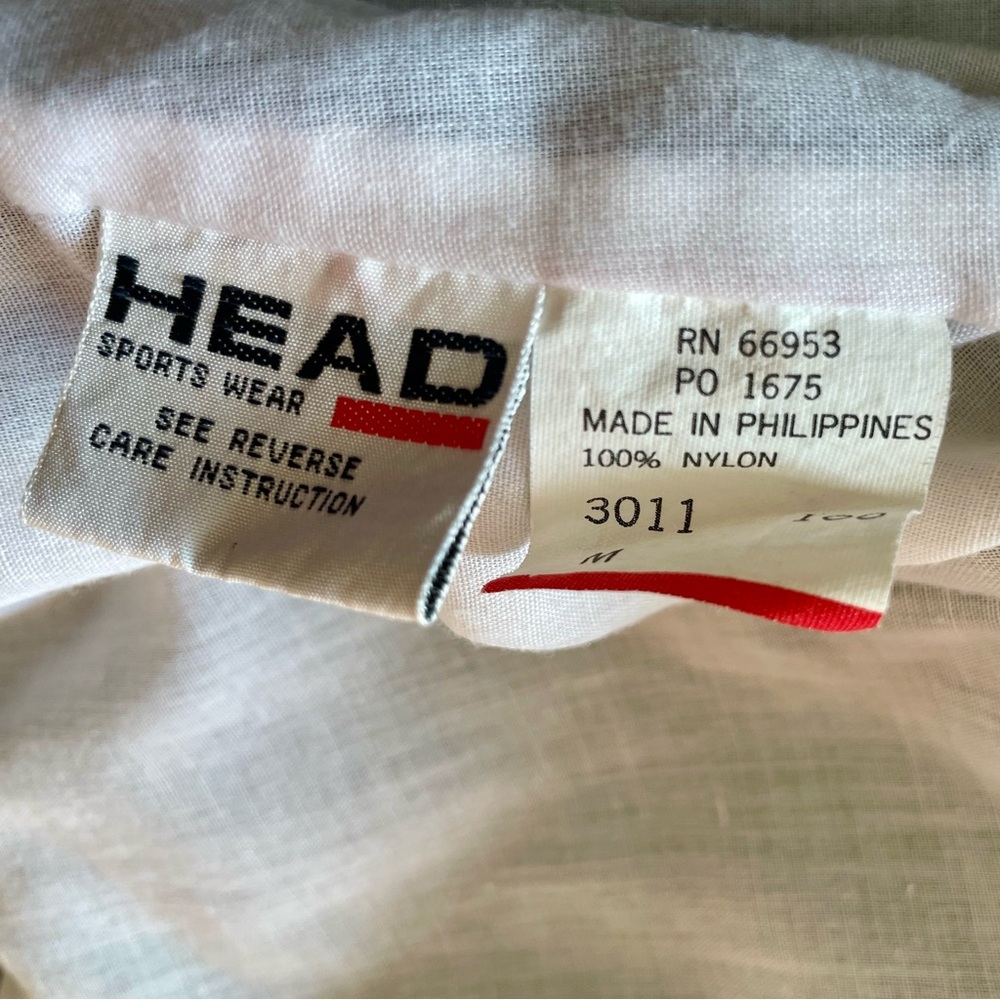 SOLD Vintage 1990s HEAD Abstract Cotton Lined Nylon Windbreaker Jacket Size M - Picture 10 of 14